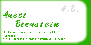 anett bernstein business card